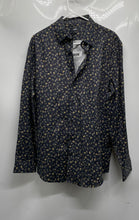 Load image into Gallery viewer, Express Mens Multicolor Floral Print Long Sleeve Button-Up Shirt Size L
