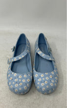 Load image into Gallery viewer, Mini Melissa Girls Dora Blue Leather Closed Toe Buckle Mary Jane Flats Size 3
