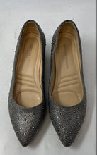 Load image into Gallery viewer, Adrienne Vittadini Womens Fiona Gray Studded Slip-On Block Pump Heels Size 7
