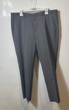 Load image into Gallery viewer, Hugo Boss Mens Gray Wool Flat Front Slash Pockets Straight Dress Pants Size 38R
