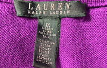 Load image into Gallery viewer, Lauren Ralph Lauren Womens Cotton Purple Buckle Detail Pullover Sweater Size 1X
