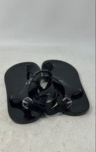 Load image into Gallery viewer, Michael Kors Womens MK Plate Black Open Toe Flat Thong Sandals Size 7M
