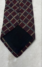 Load image into Gallery viewer, Hugo Boss Mens Dark Red Geometric Print Adjustable Long Formal Designer Tie

