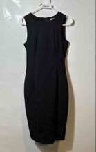 Load image into Gallery viewer, H&amp;M Womens Black Sleeveless Round Neck Slit Back-Zip Sheath Dress Size 6
