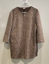 Load image into Gallery viewer, Chico's Womens Brown Paisley Print 3/4 Sleeve Full-Zip Jacket Size 3
