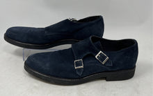 Load image into Gallery viewer, Fusaro Antonio Dal 1893 Mens Blue Leather Double Monk Strap Dress Shoes Size 43
