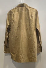 Load image into Gallery viewer, Hugo Boss Mens Dark Khaki Cotton Long Sleeve Collared Dress Shirt Size 14 1/2
