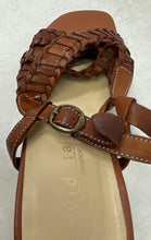 Load image into Gallery viewer, David Tate Womens Amarone Brown Wood Buckle Block Slingback Heels Size 9.5
