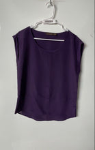 Load image into Gallery viewer, The Limited Womens Purple Cap Sleeve Scoop Neck Blouse Top Size Medium
