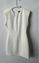 Load image into Gallery viewer, Zara Womens White Sleeveless Crew Neck Back Concealed Zip Mini Dress Size S
