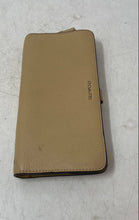 Load image into Gallery viewer, Coach Womens Beige Pebbled Leather ID Card Holder Bifold Wallet
