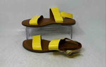 Load image into Gallery viewer, Franco Sarto Womens Yellow Open Toe Flat Slingback Sandals Size 7M
