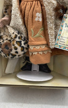Load image into Gallery viewer, Vanessa Collection Timeless Treasures Brown Hair Leopard Print Porcelain Doll
