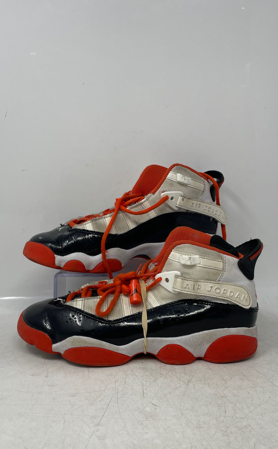 Nike Kids Air Jordan 6 Rings DV1345-108 Orange White Black Sneaker Shoes Sz 5.5Y
