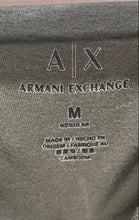 Load image into Gallery viewer, Armani Exchange Mens Green Printed Cotton Short Sleeve V-Neck T-Shirt Size M
