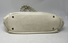 Load image into Gallery viewer, Authentic Plinio Visona Womens Cream Shoulder Tote Handbag Stained Damaged
