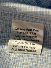 Load image into Gallery viewer, Kenneth Cole Mens Blue White Awearness Slim Fit Stretch Non-Iron Dress Shirt L
