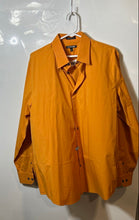 Load image into Gallery viewer, Express Mens 1MX Dark Yellow Modern Fit Stretch Long Sleeve Dress Shirt Size L
