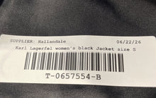 Load image into Gallery viewer, Karl Lagerfeld Womens Black Long Band Sleeve Full-Zip Track Jacket Size S
