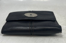 Load image into Gallery viewer, Fossil Womens Black Pebbled Leather ID &amp; Credit Card Slots Trifold Wallet
