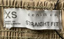 Load image into Gallery viewer, Denim Co. Mens Khaki Elastic Waist Drawstring Straight Fit Jogger Pants Size XS
