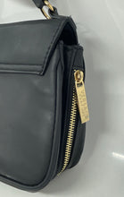 Load image into Gallery viewer, Versace Parfums Womens Medusa Black Zipper Logo Inner Pocket Crossbody Purse
