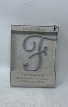 Load image into Gallery viewer, Lillian Rose Silver-Tone Rhinestone Letter F 5.5 Inch Monogram Cake Topper
