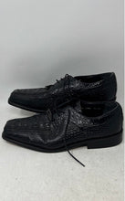 Load image into Gallery viewer, Stacy Adams Mens Black Snake Skin Embossed Leather Derby Dress Shoes Size 10.5M
