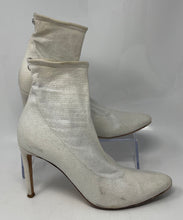 Load image into Gallery viewer, Authentic Giuseppe Zanotti Womens White Ankle Booties Size EUR 39.5 Stained Worn
