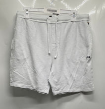 Load image into Gallery viewer, Boss Mens White Waffle Knit Adjustable Drawstring Waist Sweat Short Size Large

