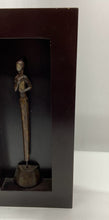 Load image into Gallery viewer, African Hand Carved Standing Female Figure In Wall Hanging Wood Frame
