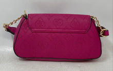 Load image into Gallery viewer, Juicy Couture Womens Pink Signature Embossed Leather Flap Shoulder Bag With Tag

