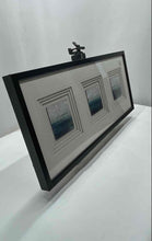 Load image into Gallery viewer, 3-Piece Framed Abstract Seascape Art Triptych Blue Coastal Landscape Wall Decor
