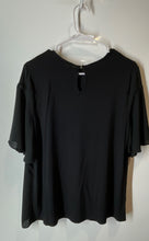 Load image into Gallery viewer, Loft Womens Black Short Sleeve Round Neck Casual Blouse Top Size Large
