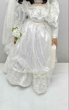 Load image into Gallery viewer, American Classics Collection White Wedding Gown Curly Hair Porcelain Bride Doll
