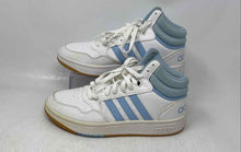 Load image into Gallery viewer, Adidas Womens Hoops 3.0 Mid Blue White Lace-Up Sneaker Shoes Size 7.5
