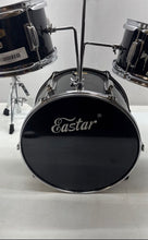 Load image into Gallery viewer, Eastar Black Beginner Acoustic Percussion Drum Set Of 3 Pcs And Chair
