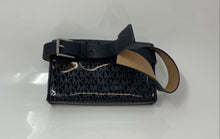 Load image into Gallery viewer, Michael Kors Womens Black Monogram Leather Adjustable Belt Bag &amp; Fanny Pack

