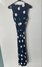Load image into Gallery viewer, Karl Lagerfeld Womens Blue White Polka Dot Sleeveless One-Piece Jumpsuit Size 0

