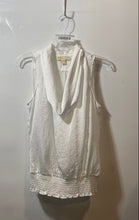 Load image into Gallery viewer, Michael Kors Womens White Sleeveless Cowl Neck Blouse Top Size Medium
