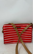 Load image into Gallery viewer, Kenneth Cole Reaction Womens Red White Striped Printed Adjustable Crossbody Bag
