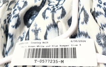 Load image into Gallery viewer, Zara Womens White Blue Geometric Sleeveless One-Piece Romper Size Small
