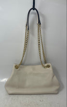 Load image into Gallery viewer, Michael Kors Womens White Leather Bag Charm Chain Strap Shoulder Purse
