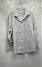 Load image into Gallery viewer, Perry Ellis Mens Multicolor Striped Cotton Premium City Fit Dress Shirt 17 1/2
