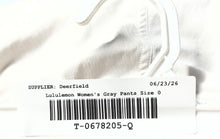 Load image into Gallery viewer, Lululemon Womens Gray Drawstring Pockets Activewear Tapered Leg Jogger Pants 0

