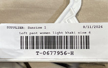 Load image into Gallery viewer, Loft Outlet Womens Light Khaki Flat Front Straight Leg Original Chino Pants Sz 6
