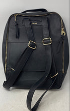 Load image into Gallery viewer, Galpack Womens Black Leather Zipper Adjustable Strap Top Handle Backpack
