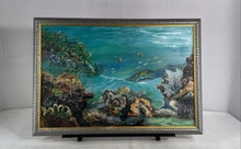 Load image into Gallery viewer, Signed Home Decorative Wall Hanging Framed Under The Sea Multicolor Oil Painting
