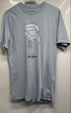 Load image into Gallery viewer, Karl Lagerfeld Mens Blue Graphic Print Cotton Crew Neck Pullover T-Shirt Size S
