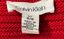 Load image into Gallery viewer, Calvin Klein Womens Red Long Sleeve Cozy Cowl Neck Pullover Sweater Size Large
